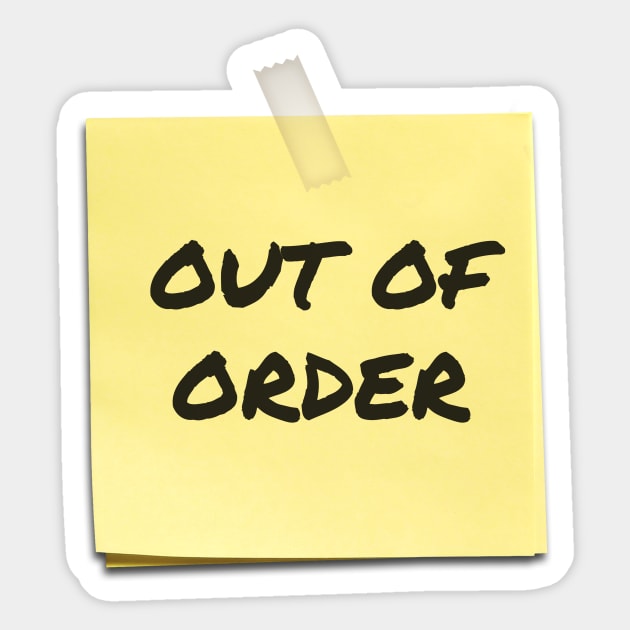 Out of Order Sticker by MarceloMoretti90